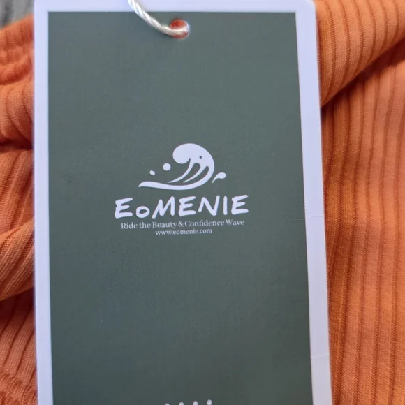 Elegant Orange, Pink, and Black Women's One Piece Swimsuit - Picture 3 of 7